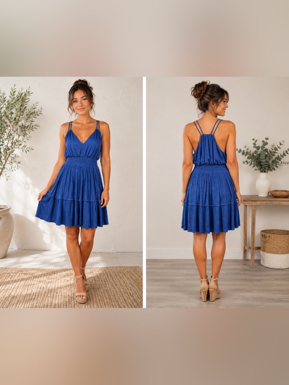 Jack by BB Dakota Steal My Sunshine Dress In Twilight Blue Size Small